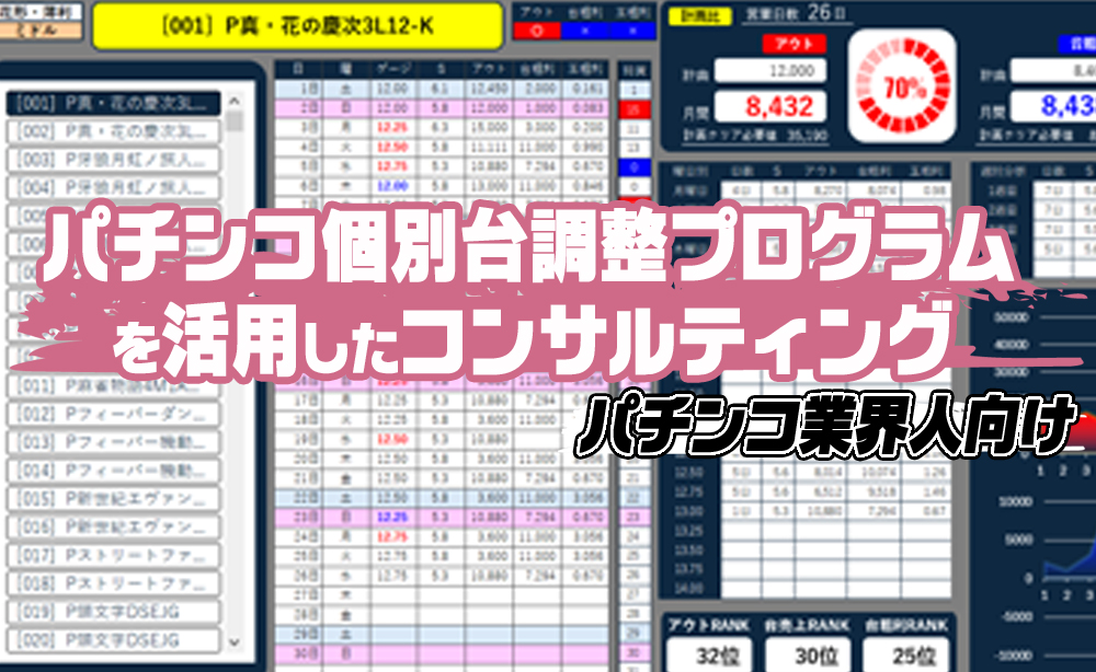 パチンコ個別台調整プログラム